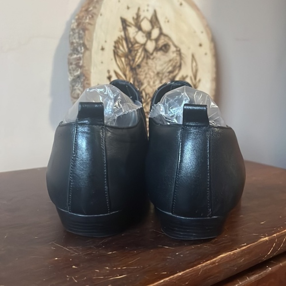 ❤️FINAL SALE❤️ BP. Black Leather Moses Embossed Shortie Boots Size 8.5M - Picture 6 of 11